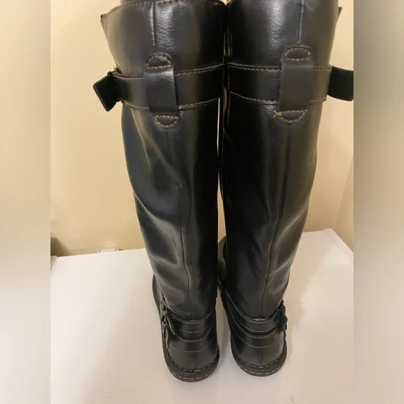 Women’s B.O.C Black Vegan Leather Tall Boots Size 6 - Picture 7 of 8